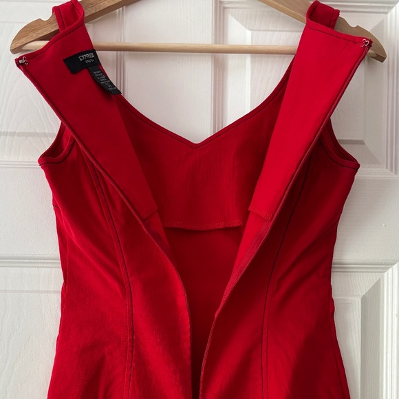 Express Stretch Sheath Dress - Red Size 1/2 - Picture 5 of 8